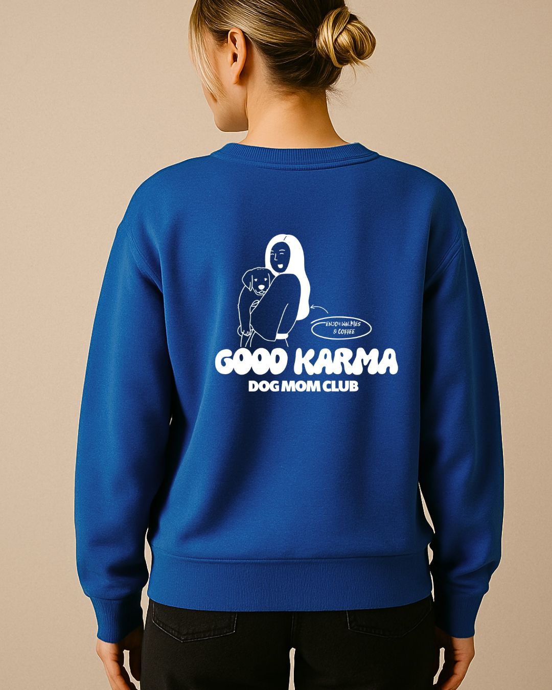 Organic sweatshirt 'dog mum' | Forest Green