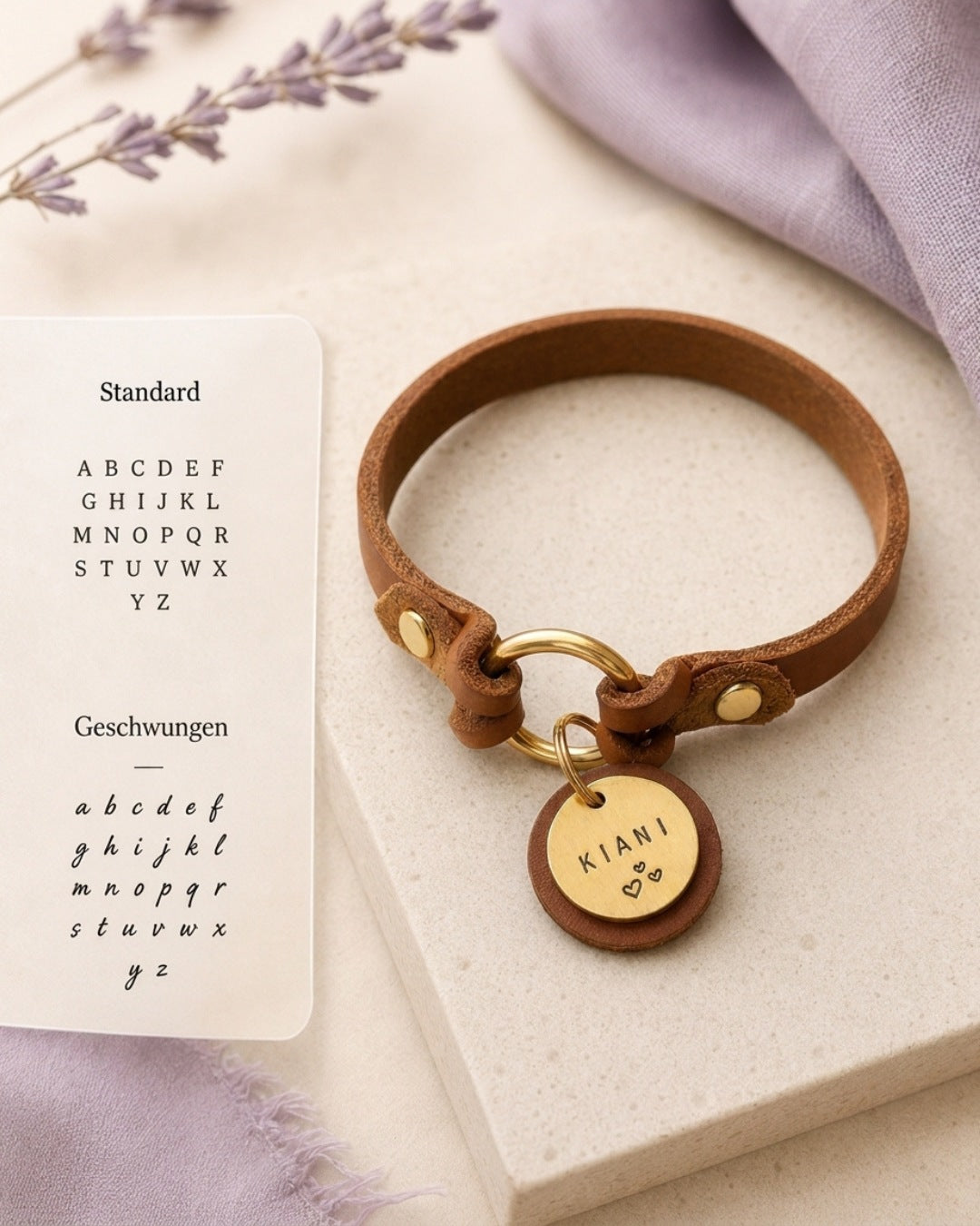 Hundemarke mit Gravur 'Gold' (Messing)