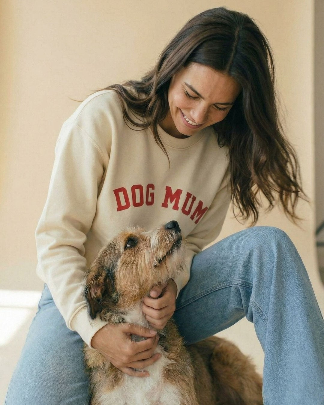 Premium organic sweatshirt 'DOG MUM'