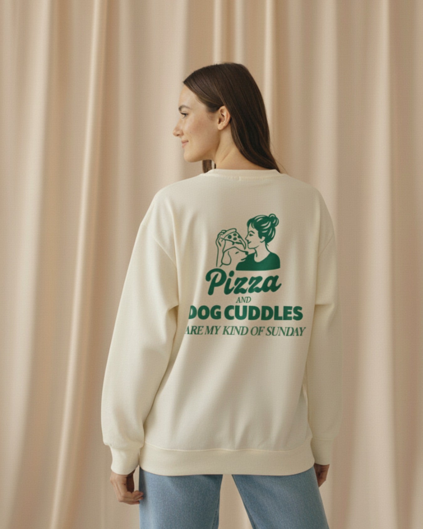 Premium Organic Sweatshirt 'dogs &amp; wine'