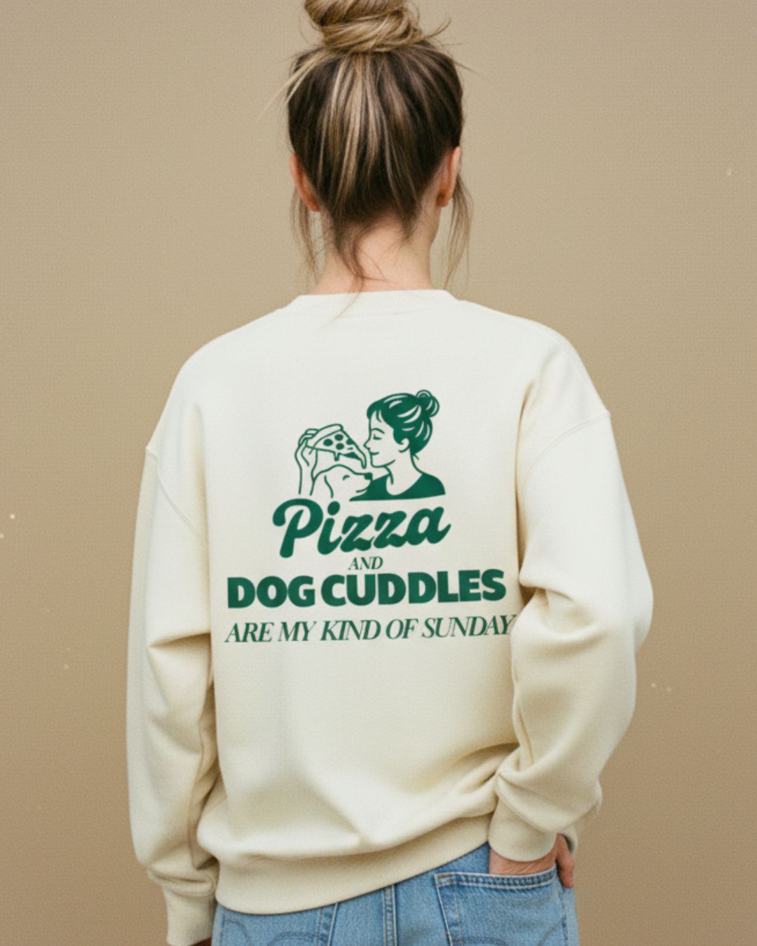 Premium Organic Sweatshirt 'dogs &amp; wine'