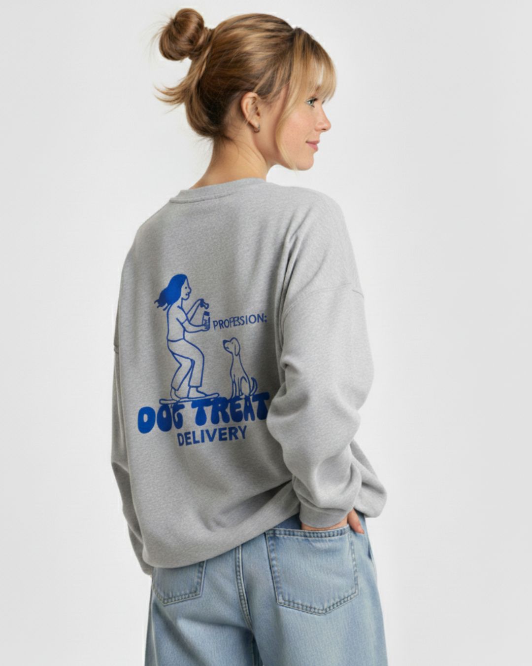 Premium Organic Sweatshirt 'dogs &amp; wine'