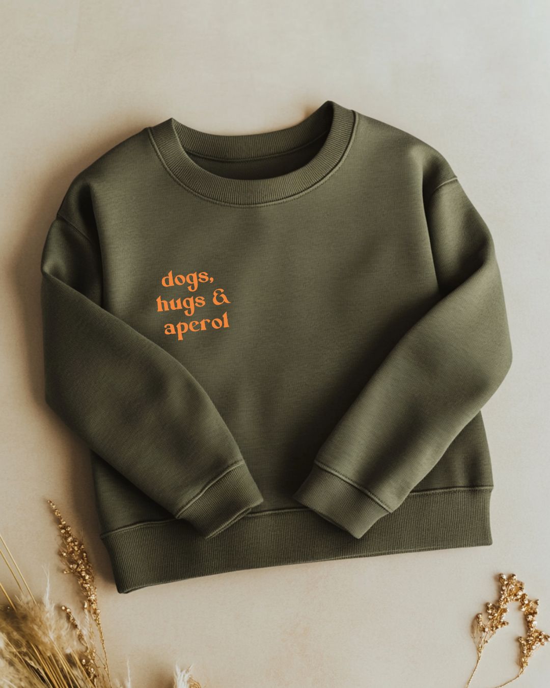 Organic sweatshirt 'dog mum' | Forest Green