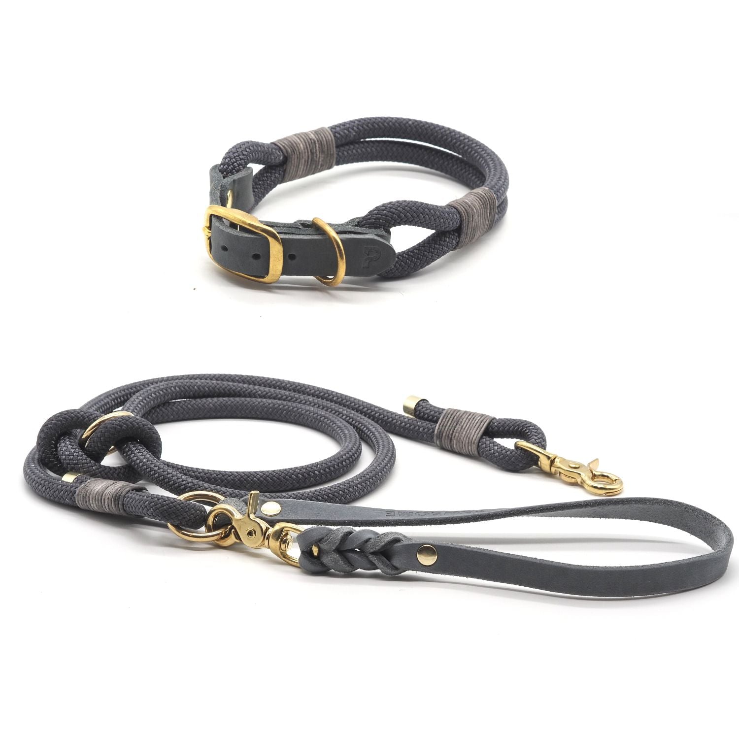 Rope dog collar hot sale and leash set