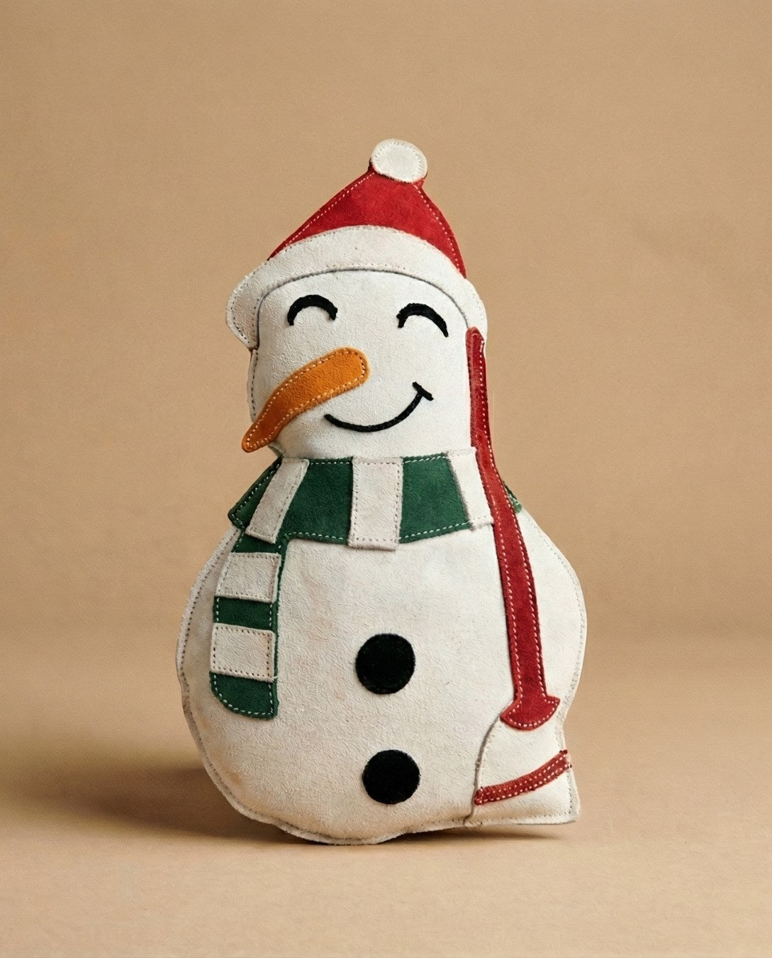 Hundespielzeug 'Schneemann Nils' aus Wildleder