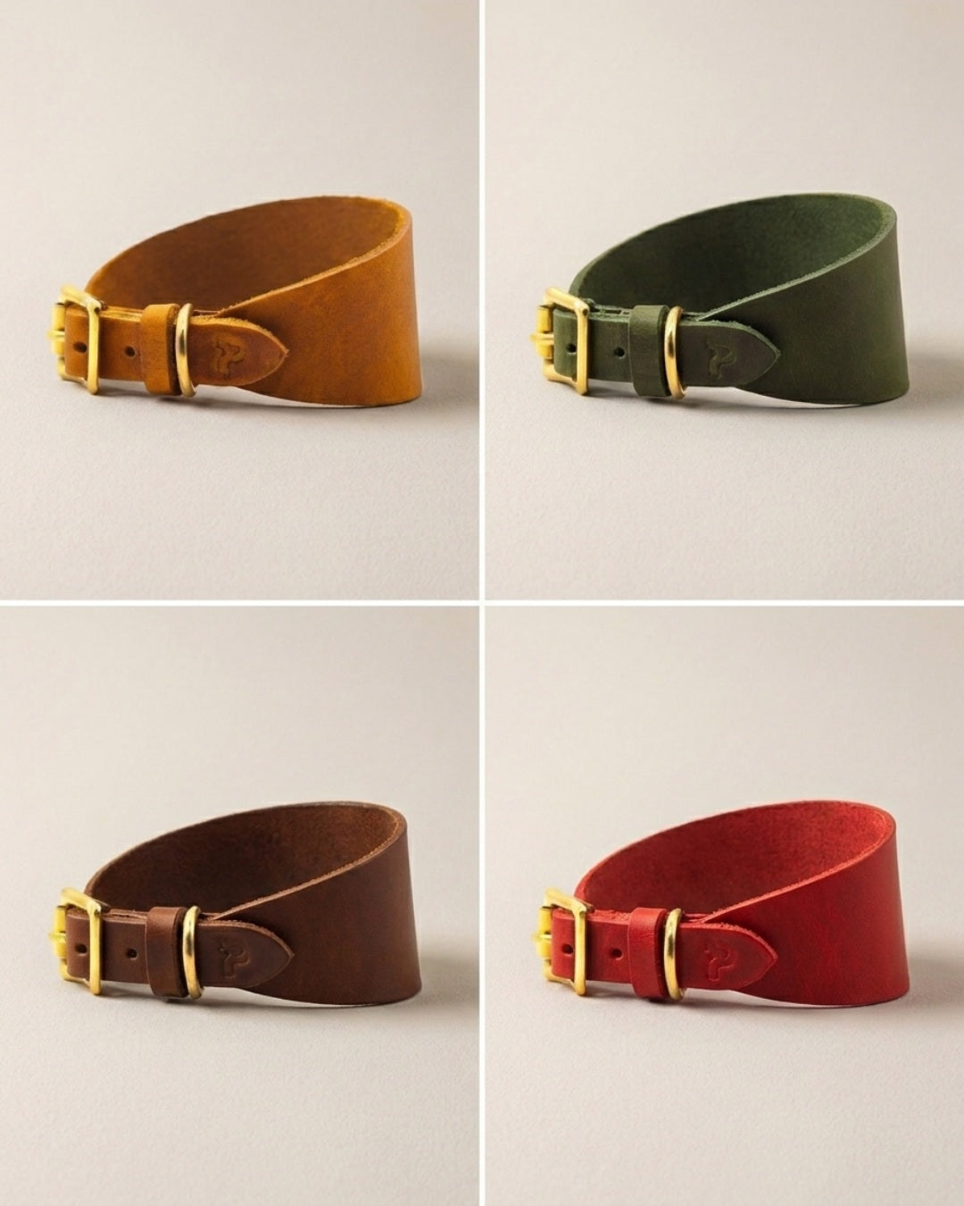 Windhundhalsband aus Fettleder (5 cm breit)