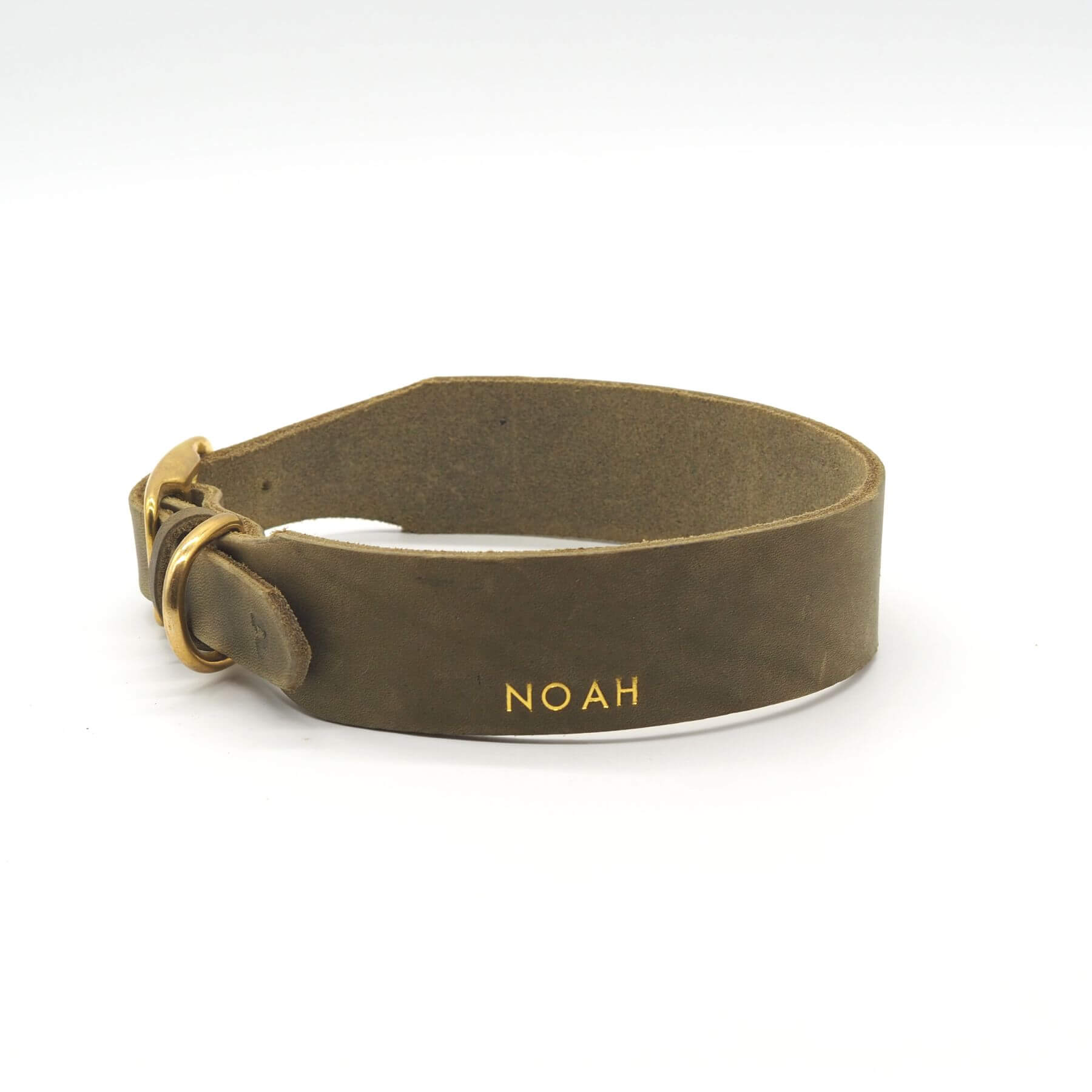 Personalizable collar with name | olive