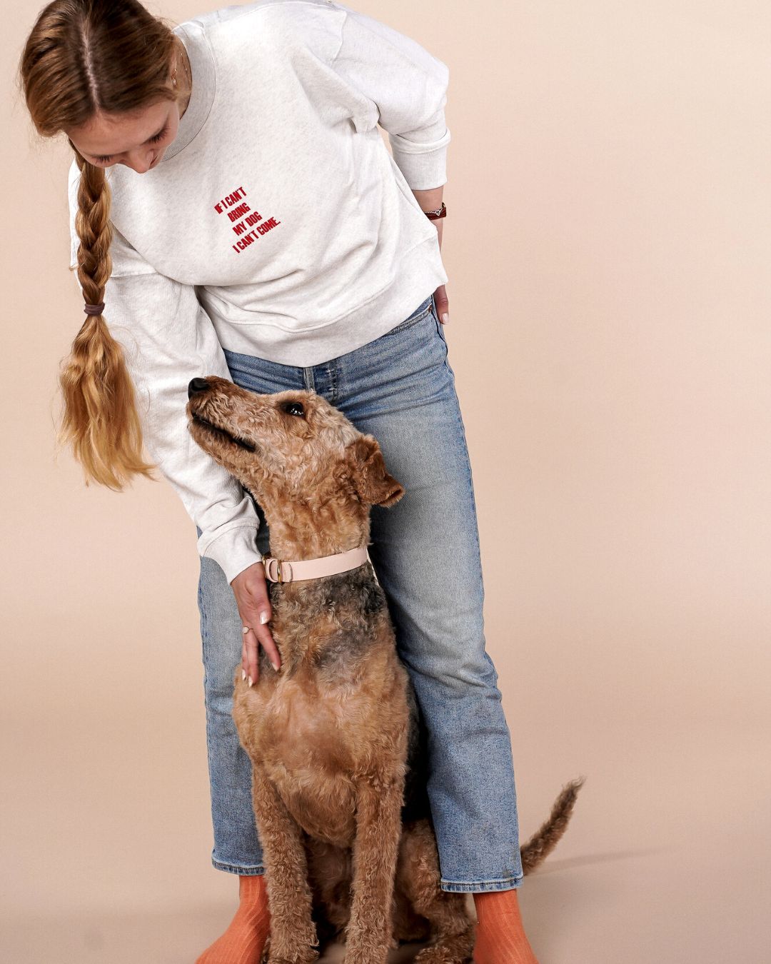 Premium Organic Sweatshirt 'If I can't bring my dog'