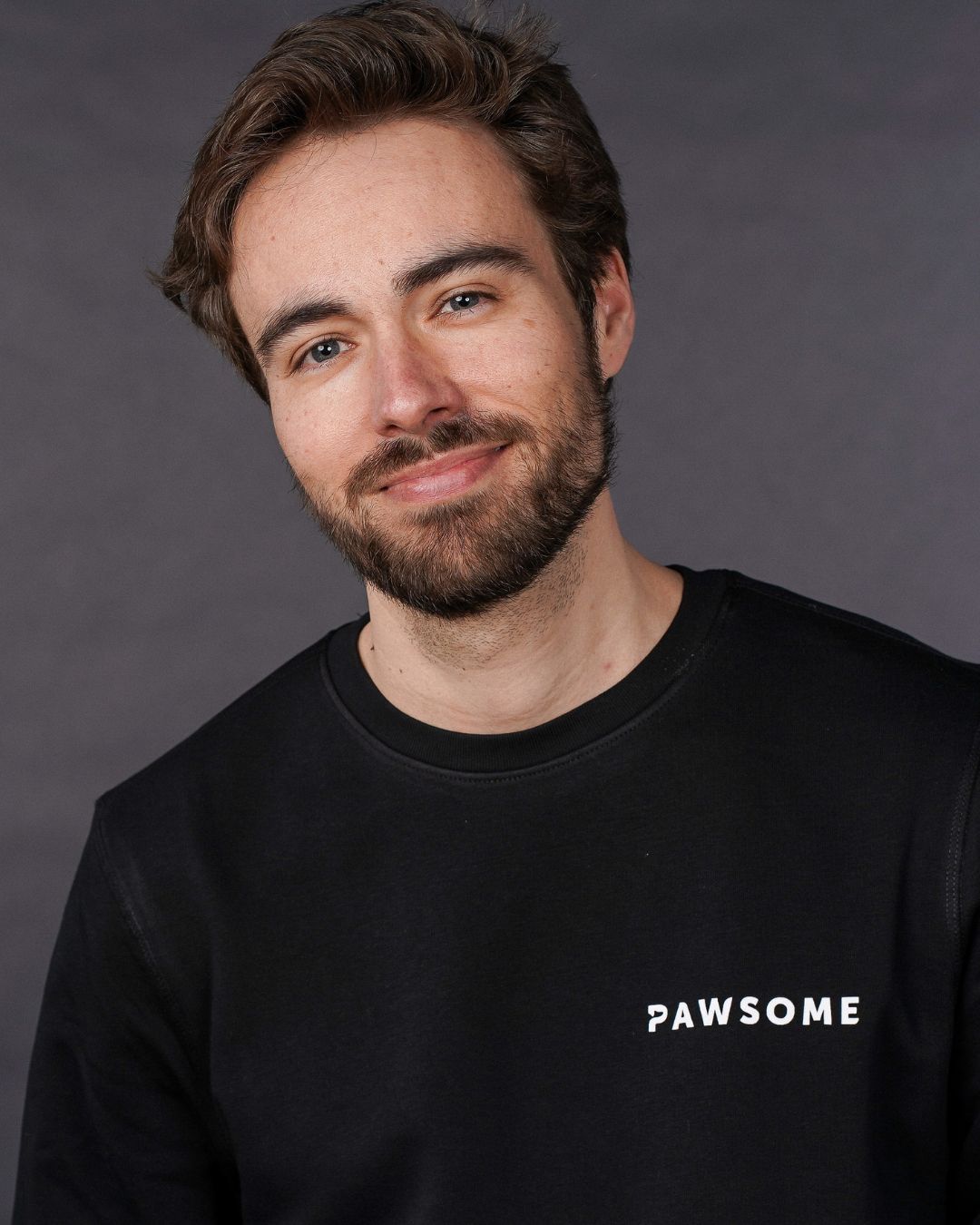 Organic Sweatshirt 'PAWSOME' | Black